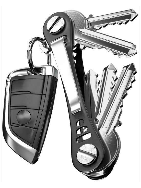 Compact Pocket Key Holder, Metal Key Bar Organizer Holds Up To 14 Keys
