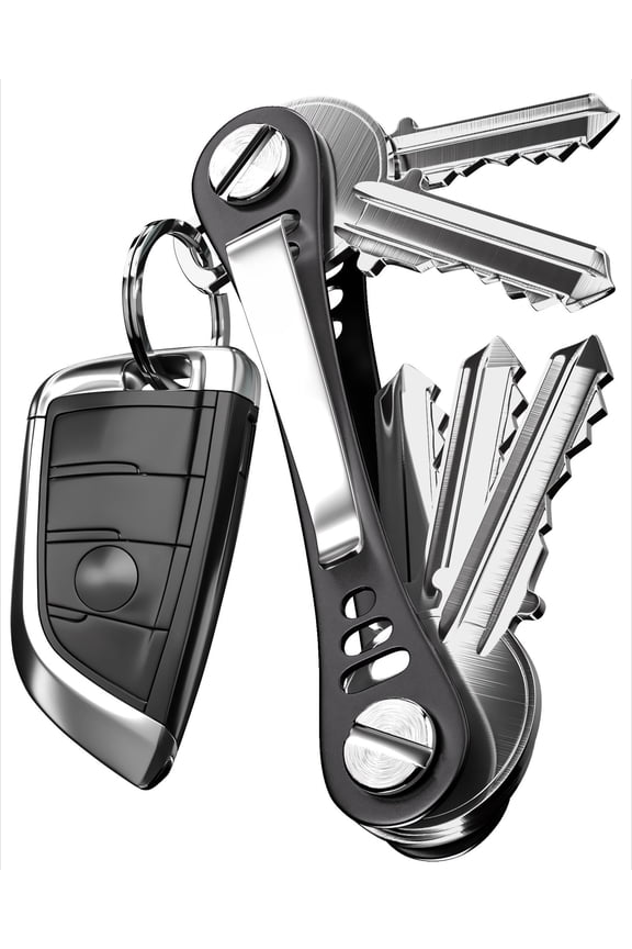 Compact Pocket Key Holder, Metal Key Bar Organizer Holds Up To 14 Keys