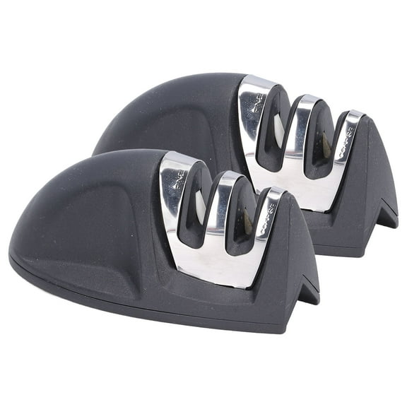 Compact Portable Ceramic & Tungsten Steel Knife Sharpener, Fixed-Angle Design