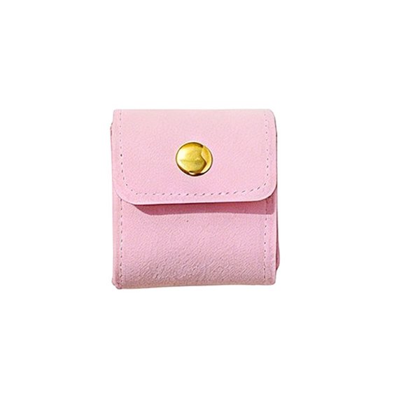 Compact Portable Divided Jewelry Storage Bag - Mini Travel Organizer for Rings Earrings Necklaces, Lightweight Zippered Jewelry Pouch with Separate Compartments, 1.77*9.45in, Pink