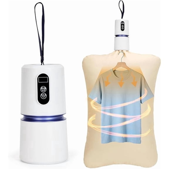 Compact Portable Electric Clothes Dryer, US Plug Energy Saving Quick Drying Device, Foldable Lightweight Laundry Machine for Apartment Dormitory Travel Indoor Household Daily Use