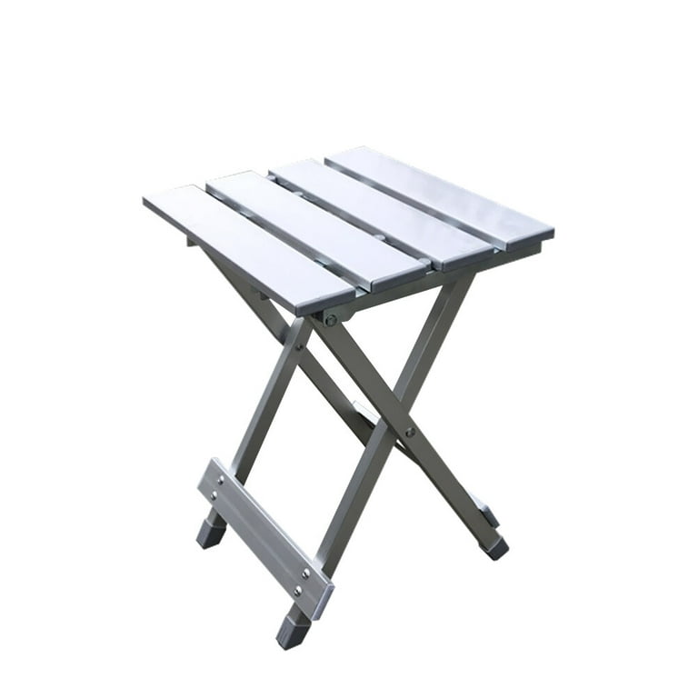 Compact Portable Folding Aluminum Alloy Chair Outdoor Stool Seat for Fishing Camping Travel Picnic, Adult Unisex, Size: 45x30x5CM