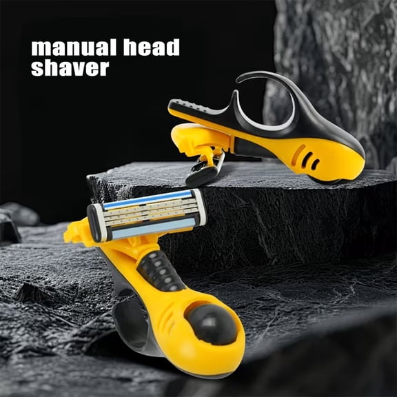 Compact Portable Hair Clipper for Bald Heads - Perfect for Home, Travel & Office Use - Black & Yellow