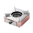 thumbnail image 1 of Compact Portable Stainless Steel Camping Stove, Small Indoor Cooker for Outdoor BBQ, Picnics & Travel, Durable & Windproof Design(Rose Gold), 1 of 7