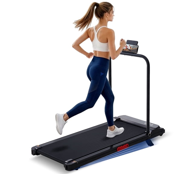 Compact Portable Walking Pad Treadmill with Handle, 3.0HP Electric for Small Home & Apartment, 350 lbs Capacity, 0.6–7.6 MPH