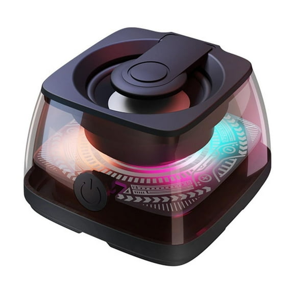 Compact RGB Illuminated Multimedia Speaker with Integrated Phone Mount Delivers Immersive 360 Audio for Desktop and Mobile Devices