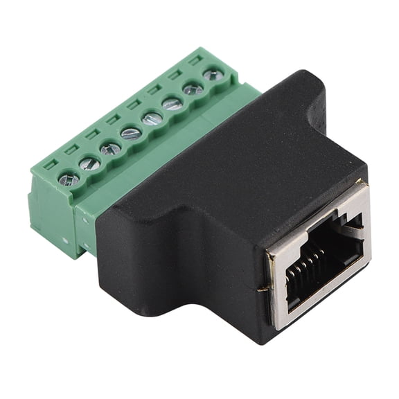 Compact RJ45 Female Jack To Screw Block Converter, Reliable Connection For Video Systems