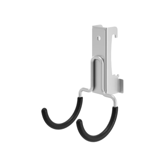 Compact Rail Hook Satin Nickel FastTrack Garage Storage 3-Pack