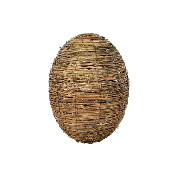 Compact Rattan Bunny Handwoven Egg Ornaments - Sustainable Natural Decorative Baskets - Spring Decor Tabletop Shelf Displays - Festive Holiday Centerpieces Presents Collectibles Easter Decorations