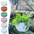 thumbnail image 1 of Hanging Basket Planter with Water Barrier, Plastic Rattan Design for Succulents & Ivy, Indoor Outdoor Home Decor, 1 of 9
