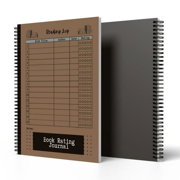 Compact Reading Journal Track Your With Book Ratings Notes & Lists Ideal For Book Lovers & Voracious Readers Easily In Any Bag, Brown