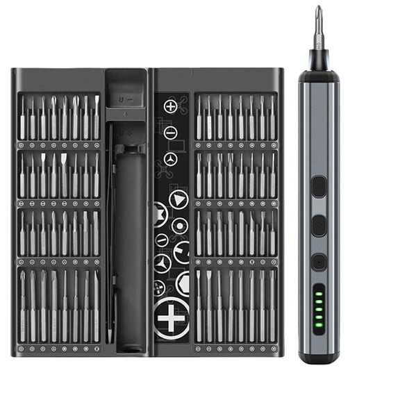 Compact Rechargeable Electric Screwdriver Set: 68 Multi-Purpose Bits For Easy