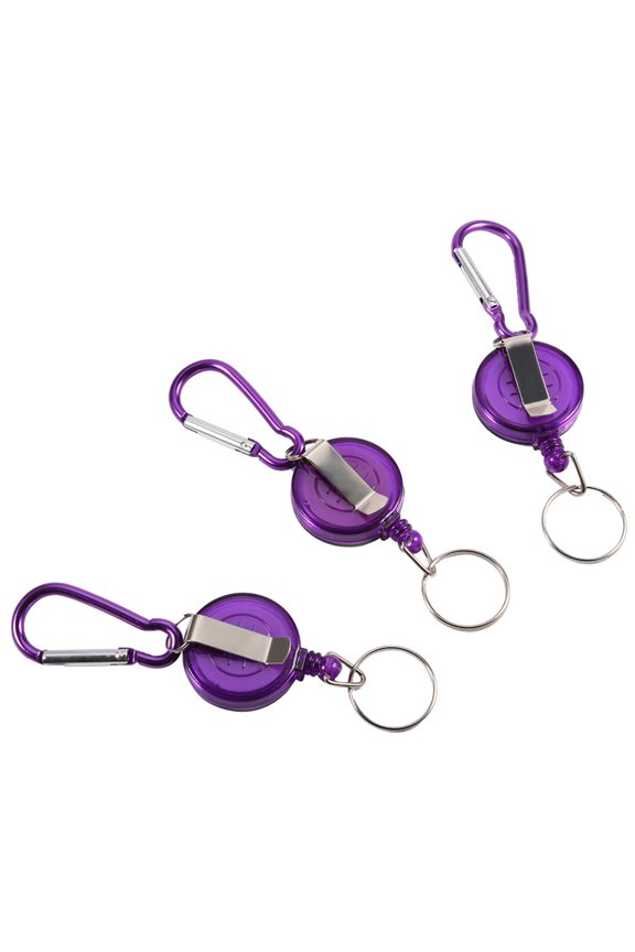 Compact Reel Key Chain, Lightweight Fishing Accessory, Holds Tools  More, Blue, Green, Purple