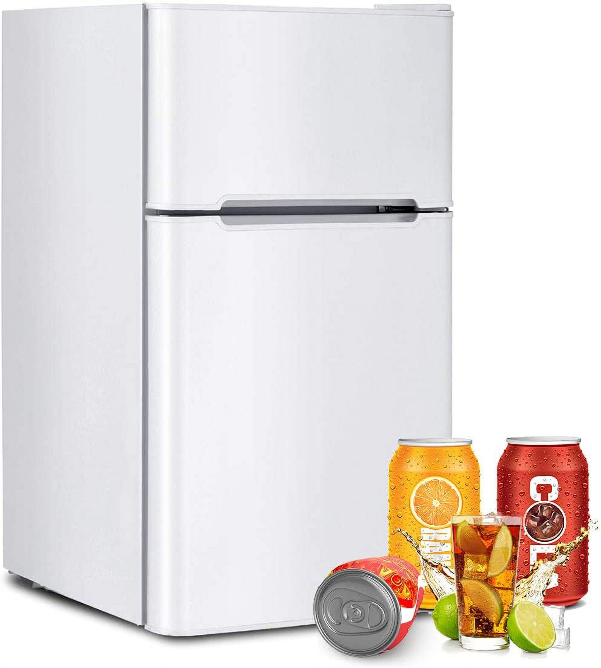 Compact Refrigerator with Freezer 3.2 Cu.Ft, 2 Door Mini Fridge with