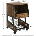 thumbnail image 1 of Compact Refrigerator Stand with Beverage Storage, Wheels & Semi-Enclosed Space for Dorm, Home, Office, 1 of 7