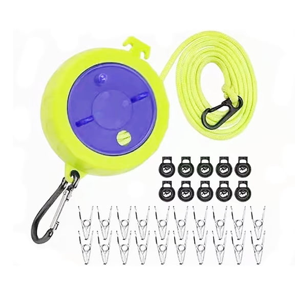 Compact Retractable Clothesline Set - Durable & Space-saving