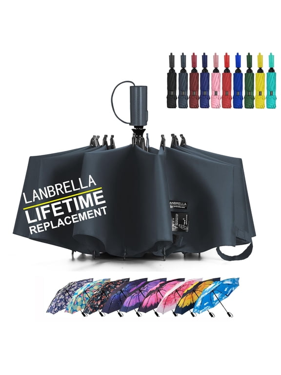 Compact Reverse Folding Umbrella Auto Windproof Travel Umbrella