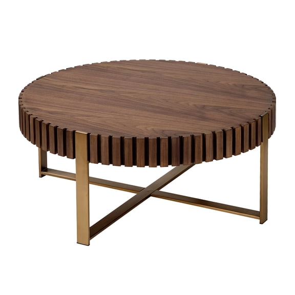 Compact Round Coffee Table | Serves Various Purposes in Home | Sturdy Pedestal Base of Stainless Steel | Simple to Assemble and Clean