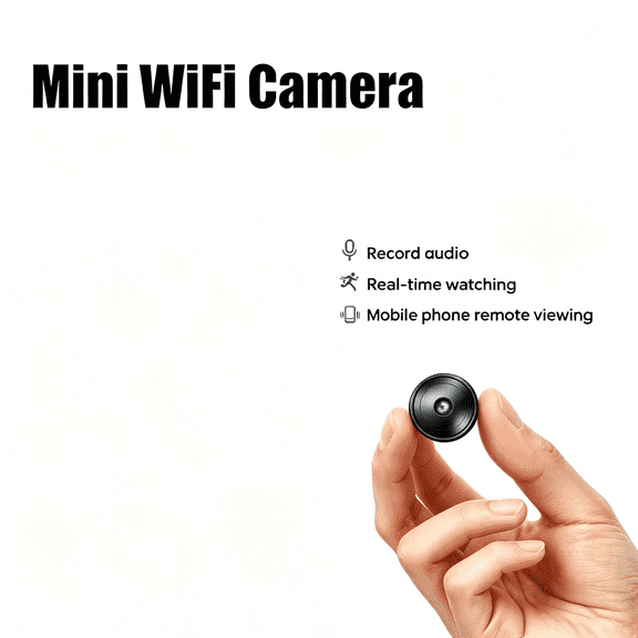 Compact Round Mini Pocket Camera, Ultra HD Clear Footage, Smart Night Vision, Quick Installation, Phone Remote Control Indoor Discreet Surveillance Camera