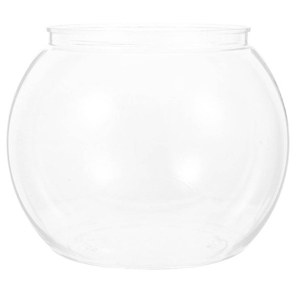 Compact Round Plastic Aquarium with Break Resistant Material for Desktop Fish Display