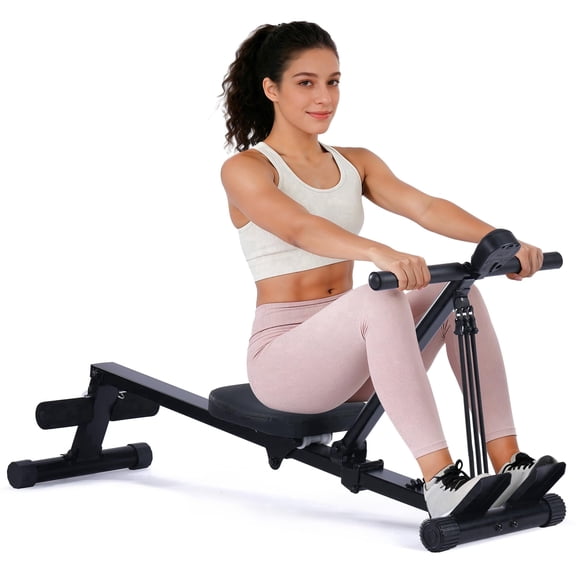 MAROUTE Compact Rowing Machine, 276 lb Capacity, LCD, Heavy Duty, Space-Saving, Full Body Workout