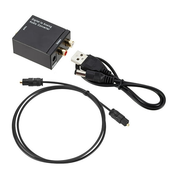 Compact SPDIF to RCA Optical Digital Audio Converter for 2-Channel Audio