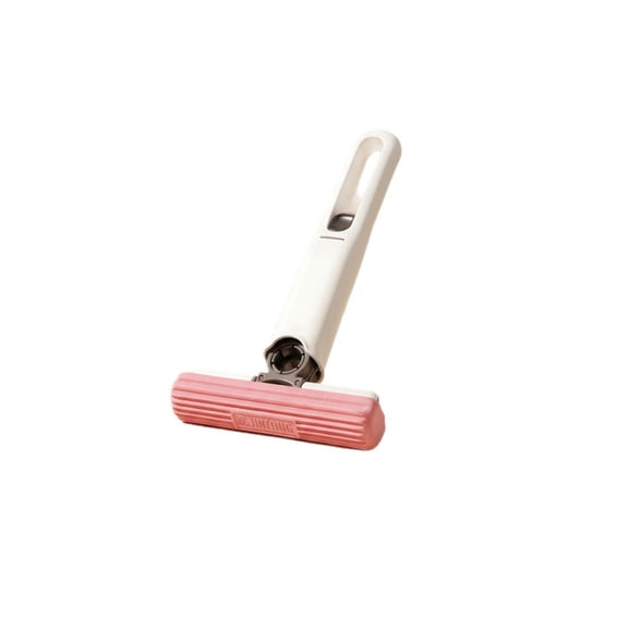 Compact Self-Squeezing Mini Mop Sponge Cleaning Tool for Car Coffee Table Desk - White, 1 Pack