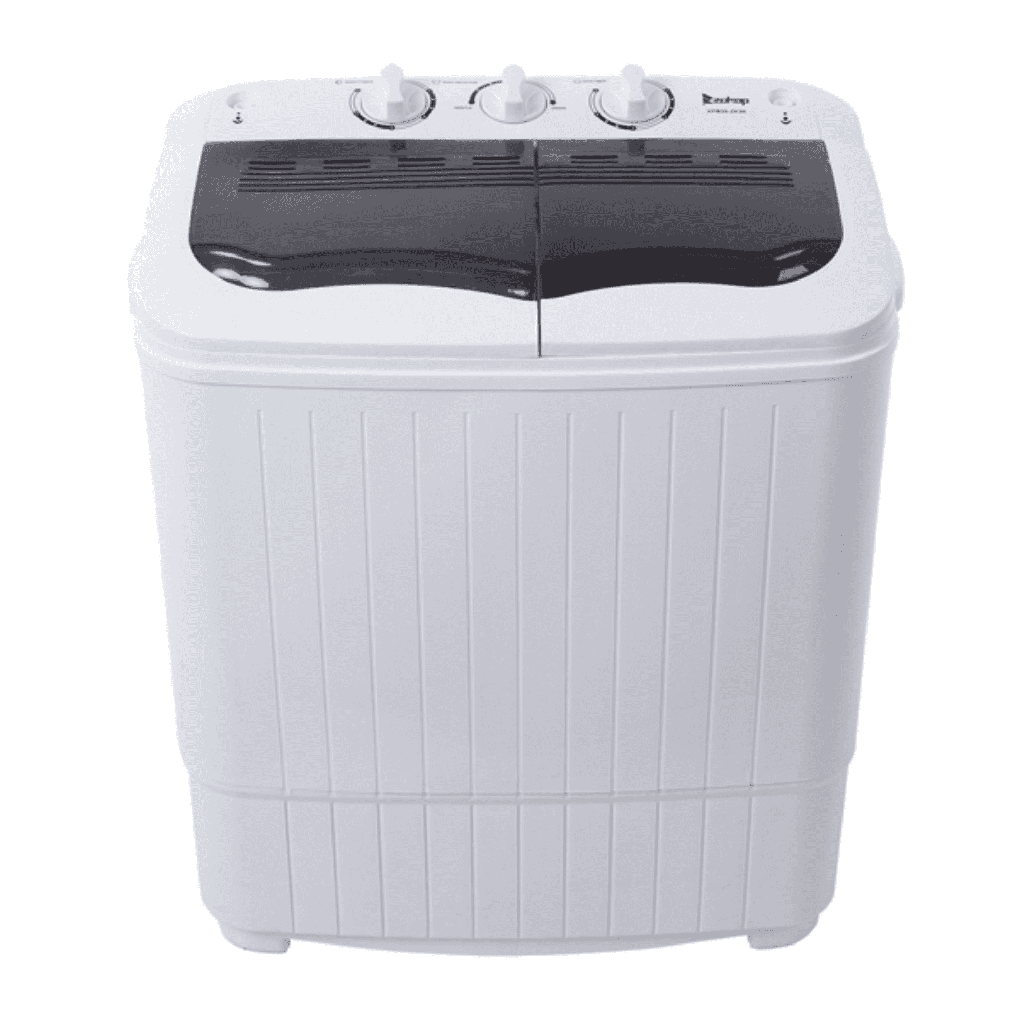 Compact Semi-automatic Washing Machine, Gray Cover Twin Tub with Built-in Drain Pump XPB35-188S 14.3(7.7 6.6)lbs