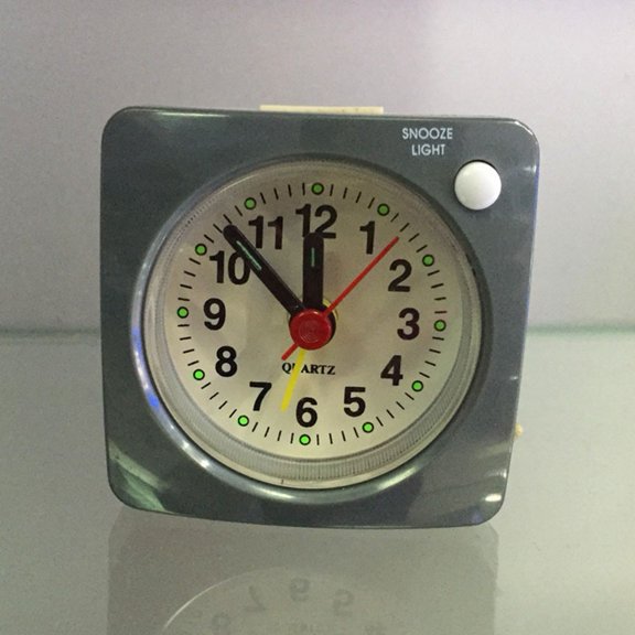 Compact Silent Travel Alarm Clock with Snooze and Light for Students and Kids