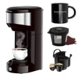 thumbnail image 1 of Compact Single Serve Coffee Maker - Brews and Ground Coffee, 6-14oz Reservoir, Space-Saving Design for Home or Office - Perfect for Small Kitchens, 1 of 7