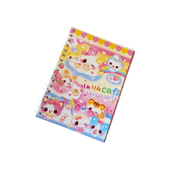 Cartoon Notebook 80 Pages Wide Lined Twin Coil Binding Journal For Note Taking