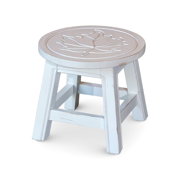 Durable Stool | Butterfly Carving | Suitable for Home Decor, Footrest or Kids' Step Stool