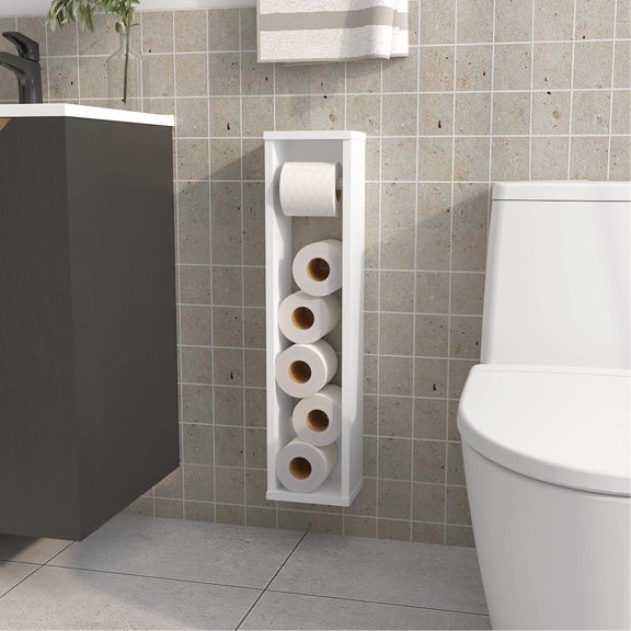 Melamine Material, Easy Installation - Ideal for Bathroom Storage, Keeps Toilet Paper Secure