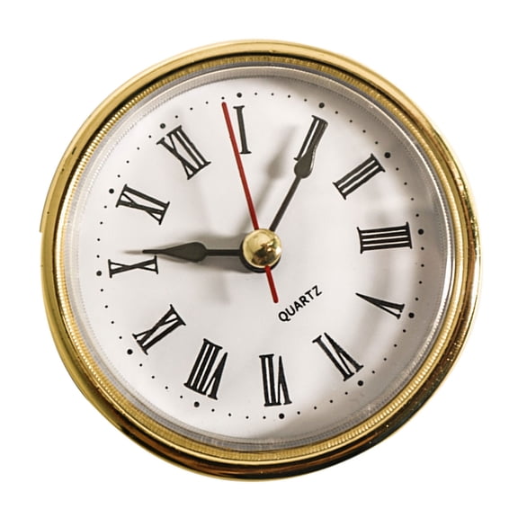 Compact Small Clock Fit Up Vintage Miniature Round Metal Watch Dials Featuring Roman Numerals for Craft Projects