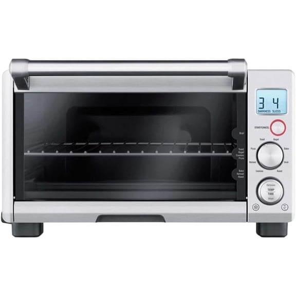 Compact Smart Oven and Countertop Toaster, Small, Brushed Stainless Steel