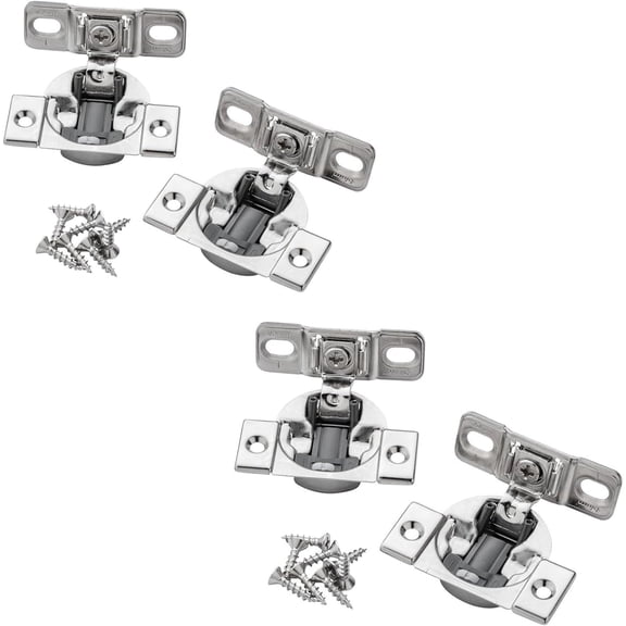 Compact Soft-Close Bluemotion Variable 1-3/8" Overlay Hinge (4 Hinges)