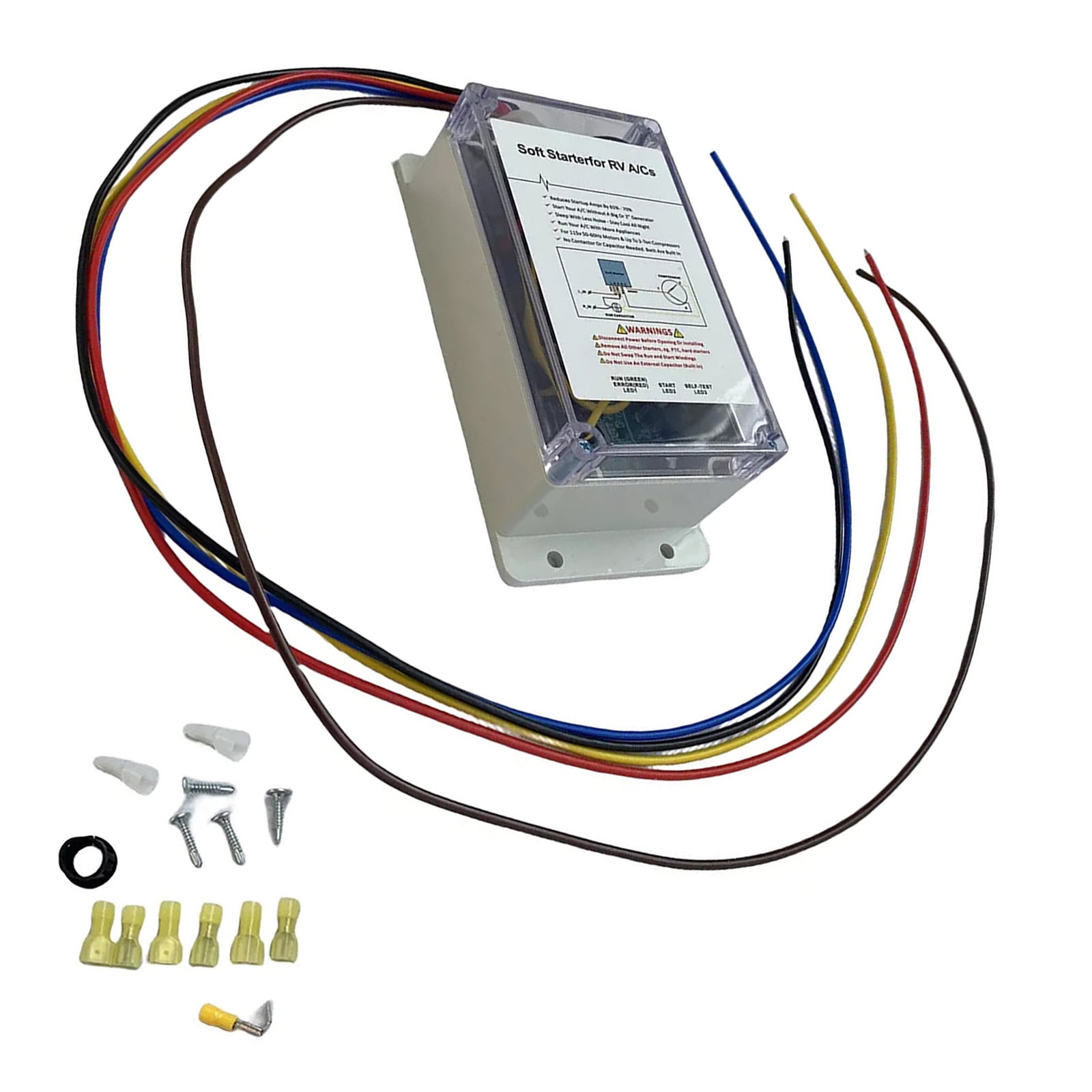 Compact Soft Start for RV Air Conditioners, Built-in Capacitor, Ideal ...