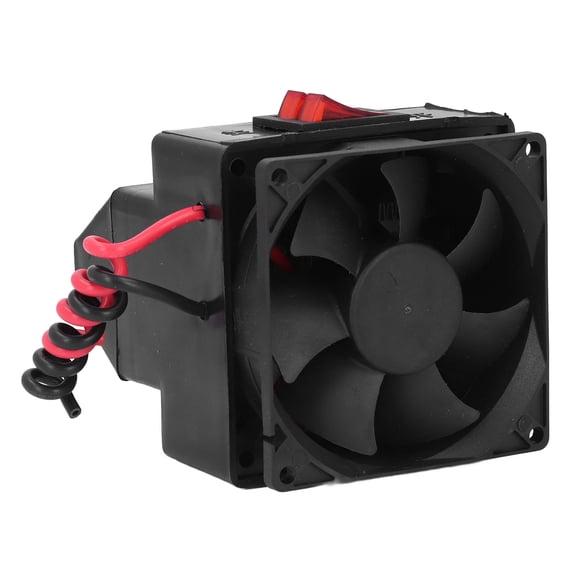 Compact Space Heater 24V 300W Portable Electric Space Heater Quiet Overheat Protection Ceramic Heating Fan for Workshops and Small Offices 11 Inches / 28 cm
