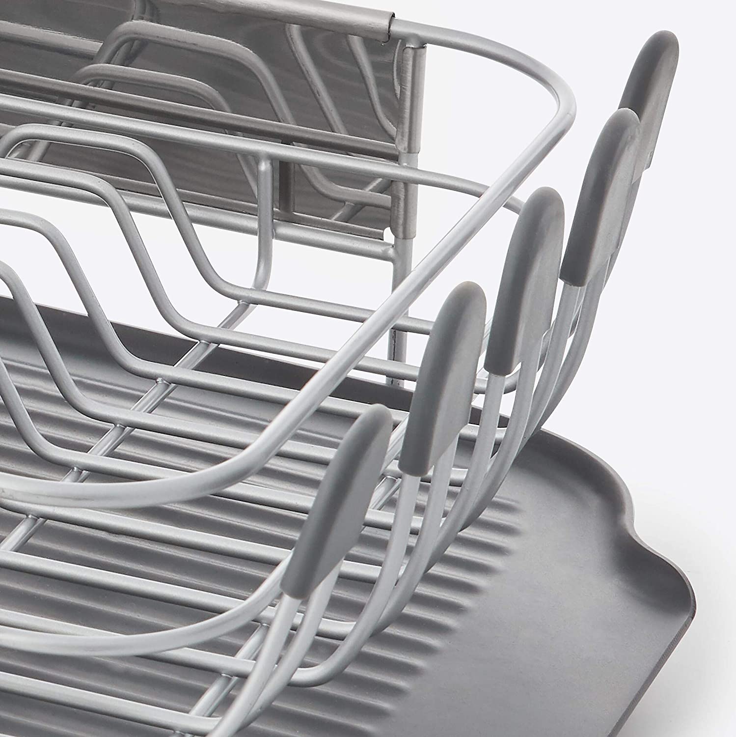 Compact Draining Rack Compact, Space Saving Rust Resistant Dish Rack, with Angled Self ...