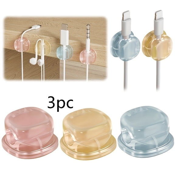 Compact Spring Cable Organizer Stands - Efficient Desktop Cable Management for Phone Charging Cords and Office Accessories