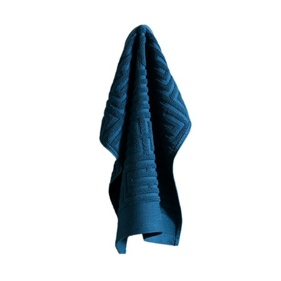 Compact Square Face Towel 13x13in - Thickened Absorbent Washcloth for Home Spa, Gym, Quick Dry Cotton Blend (White/Gray/Blue) gym towel