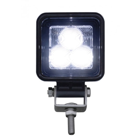 Compact Square White 3 LED High Power Utility Work Light / 9 Watt / 12V - 36V