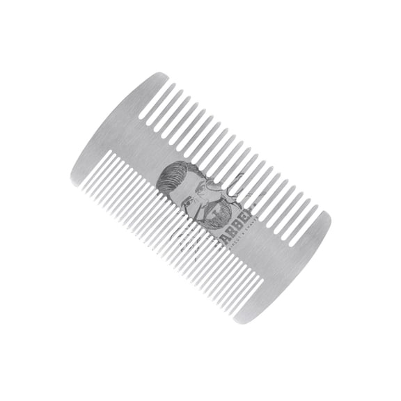 Compact Stainless Steel Beard And Hair Comb Double Sided Teeth Travel Grooming Tool Credit Card Sized For Men And Women