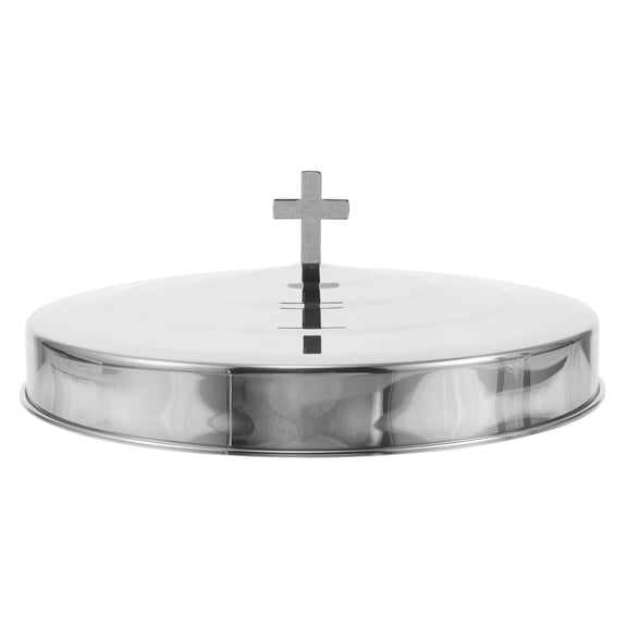 Compact Stainless Steel Communion Plate Holy Pie Tray Small Size 1 Piece