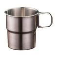 thumbnail image 1 of Compact Stainless Steel Cup with Lid and Sleeve 90 oz/280 ml Portable Folding Travel Mug for Hiking Camping and Outdoor Use, 1 of 3