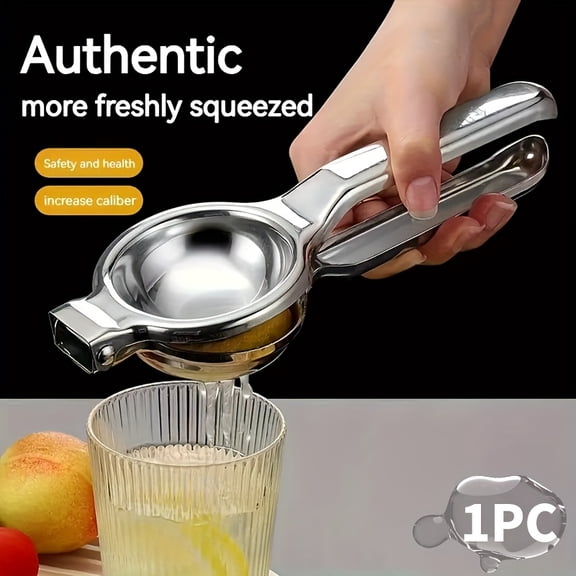 Compact Stainless Steel Manual Fruit Juicer - Portable & Easy to Use for Citrus, Pomegranates, Lemons - Perfect for Travel, On-the-Go, and Outdoor Use - No Electricity Needed, Citrus Juicer