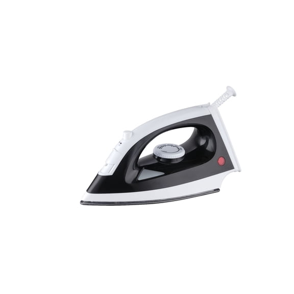 Compact Steam Iron, 1200 Watts, Non-Stick Soleplate, Powerful Shot of Steam, Horizontal or Vertical, Spray Mist, Precision Tip, White/black
