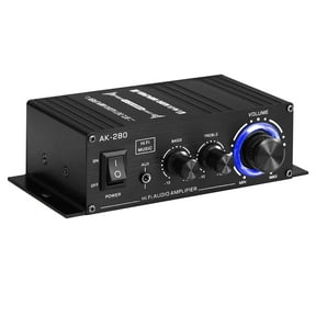Compact Stereo Amplifier with RCA/AUX Input for Home, Car, and Boat Audio Systems AK280