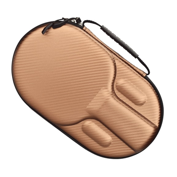 Compact Storage Bag for Table Tennis Rackets with Elastic Band Support (brown)