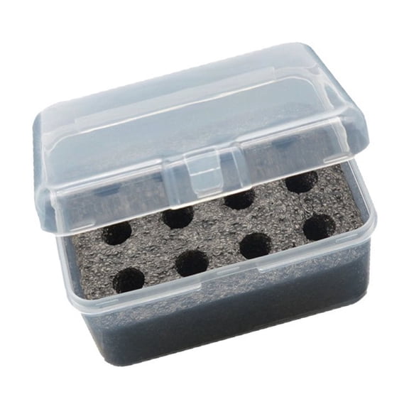 Compact Storage Box For 2A Cells Clear Window Design Dustproof PP Container Case 12-Cell Design